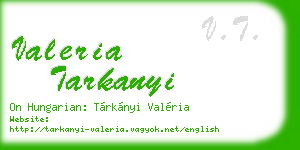 valeria tarkanyi business card